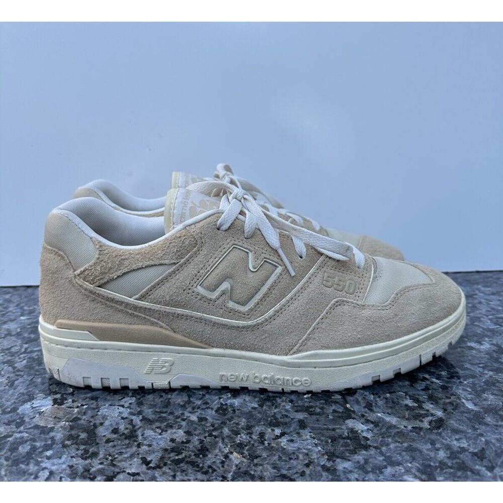 New Balance 550 Beige and Off-White Athletic Sneakers